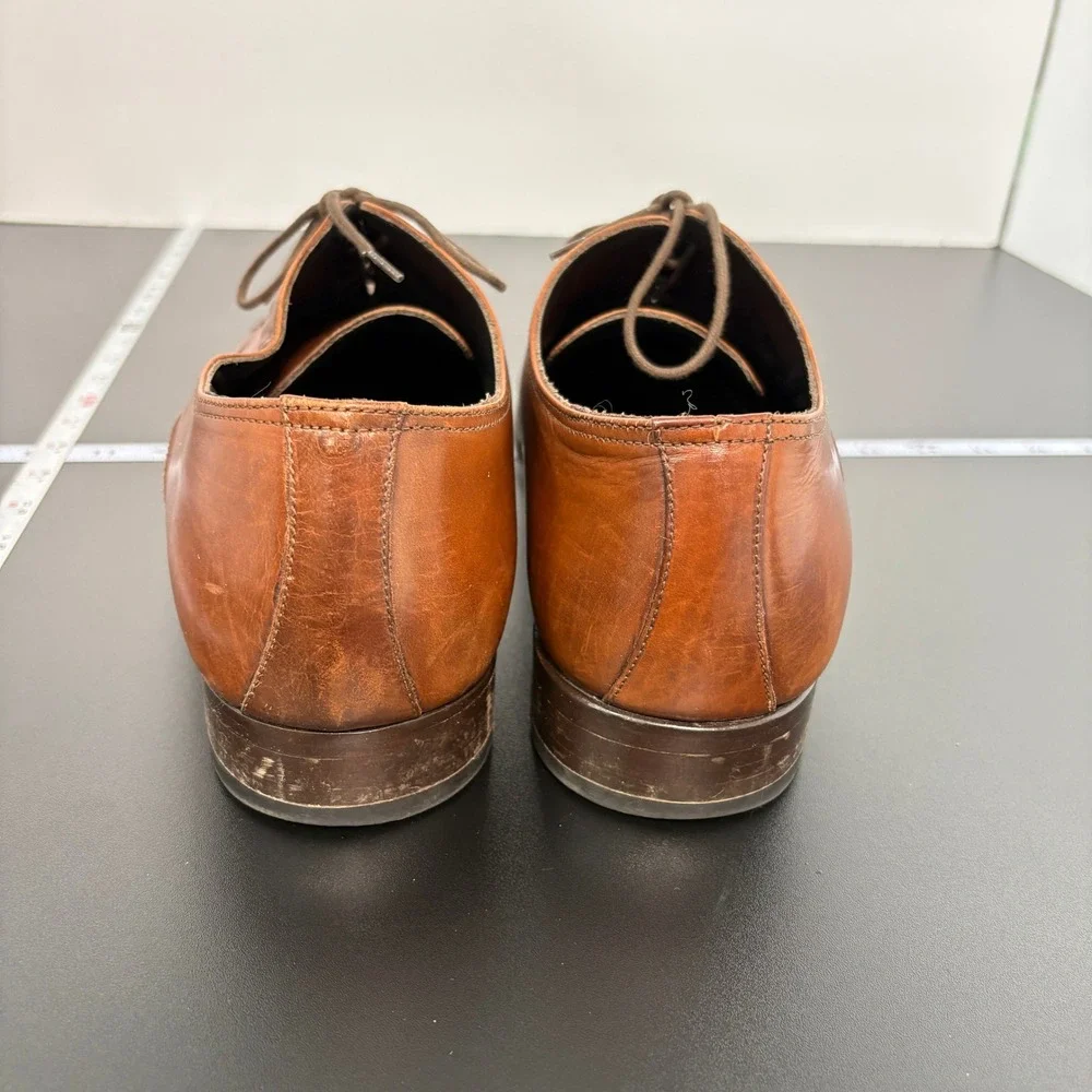To Boot New York Mens Cap Toe Oxford 12 Brown Leather Made in Italy 12981 Career